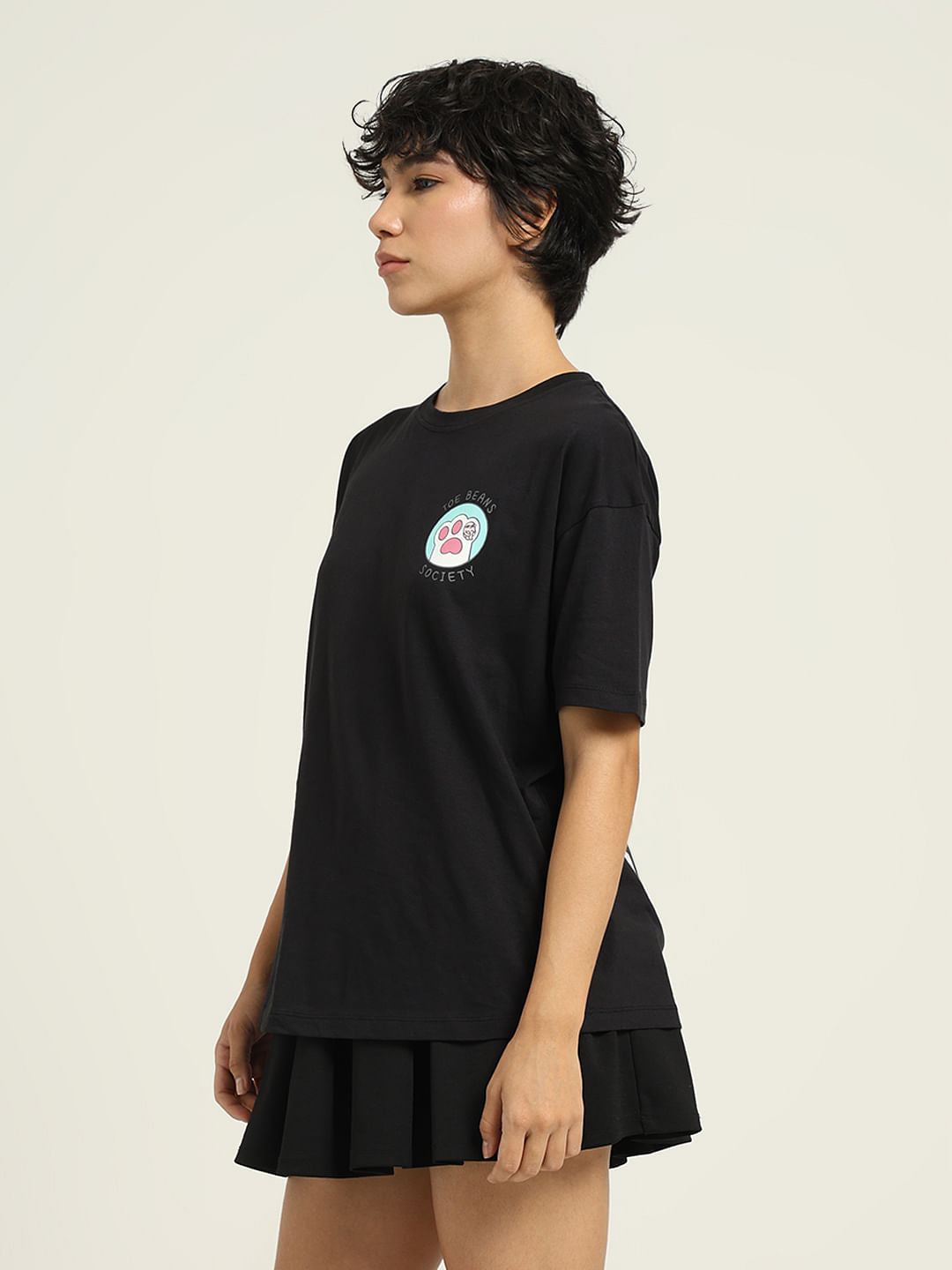 Ketnipz Black Printed T-Shirt