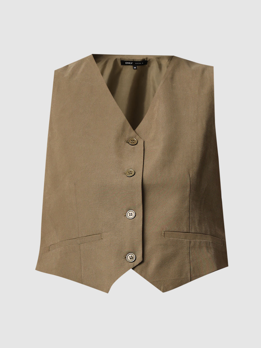 Dark Olive Co-Ord Set Waistcoat