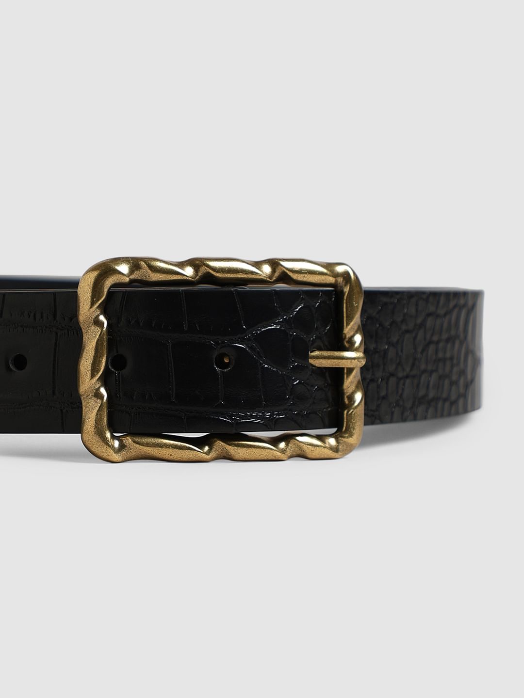 Black Metal Buckle Belt