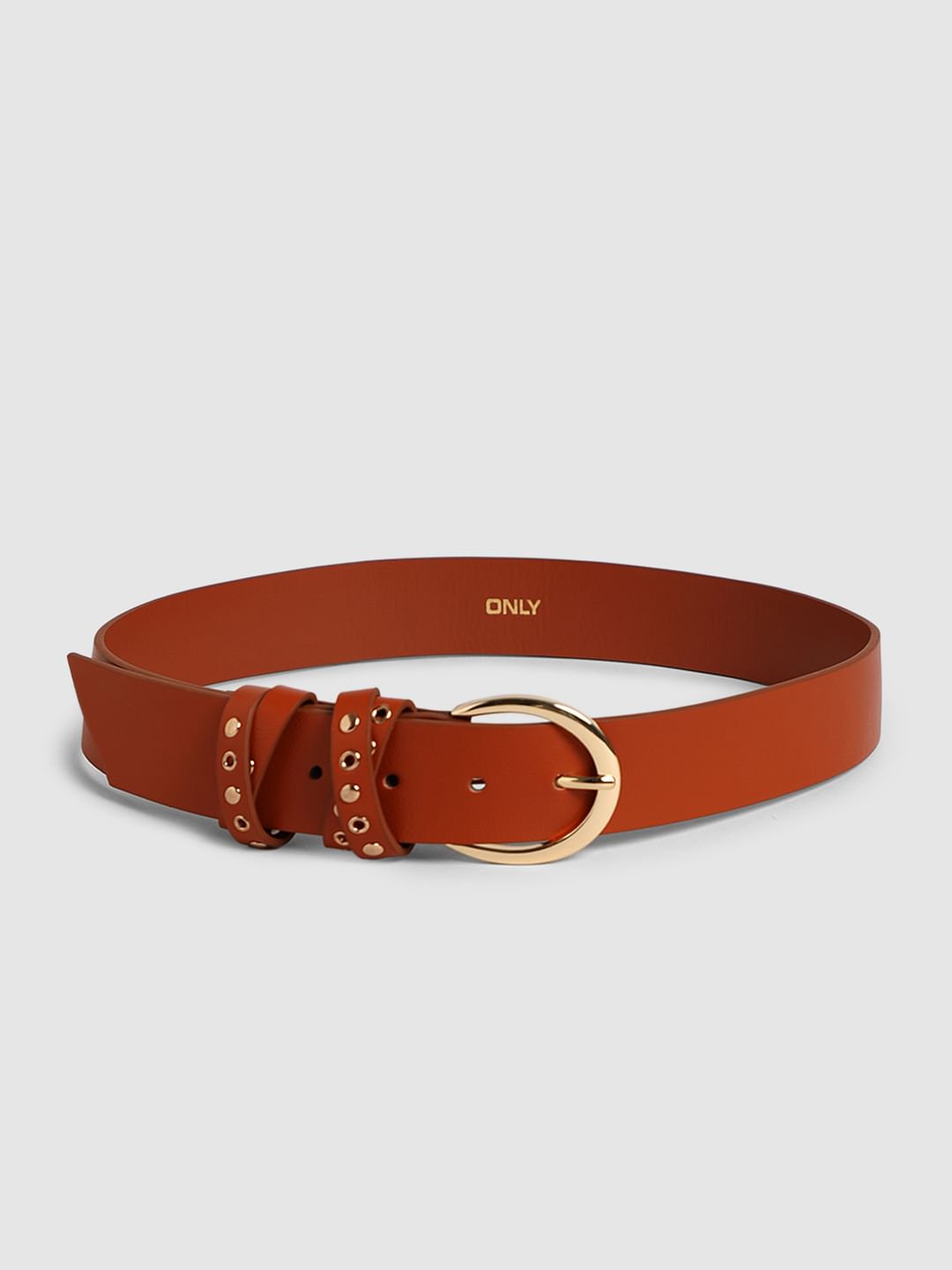 Brown Stud-Detail Belt