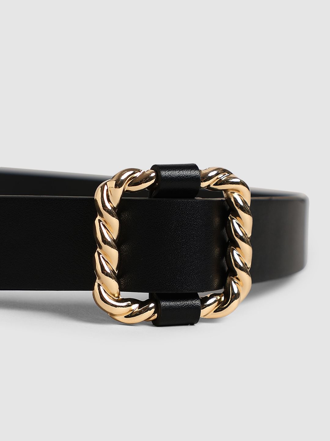 Black Embossed Belt