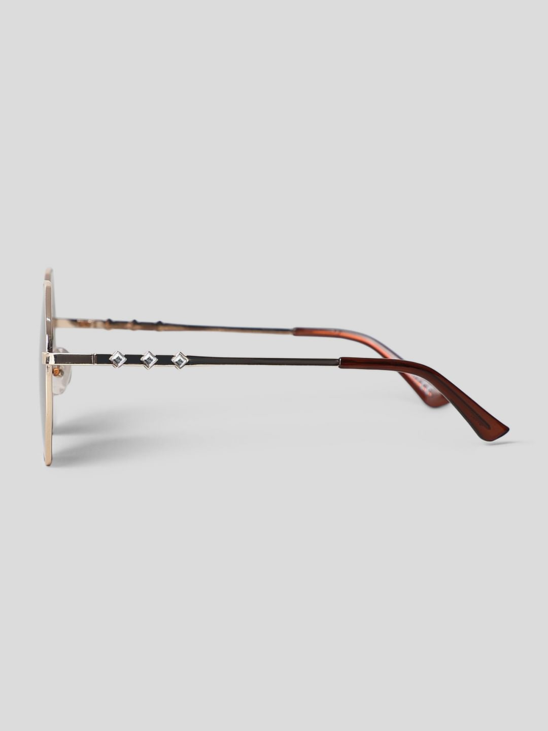 Brown Hexagonal Sunglasses