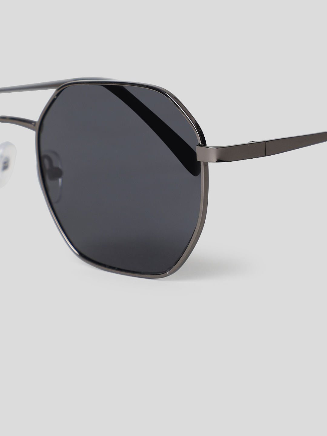 Black Hexagonal Sunglasses