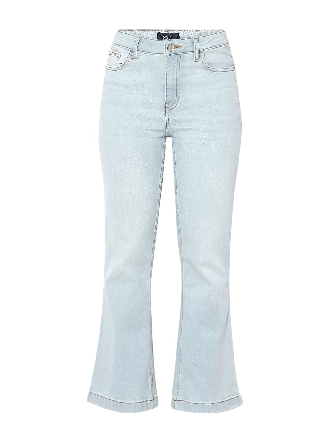 Light Blue High Rise Flared Jeans