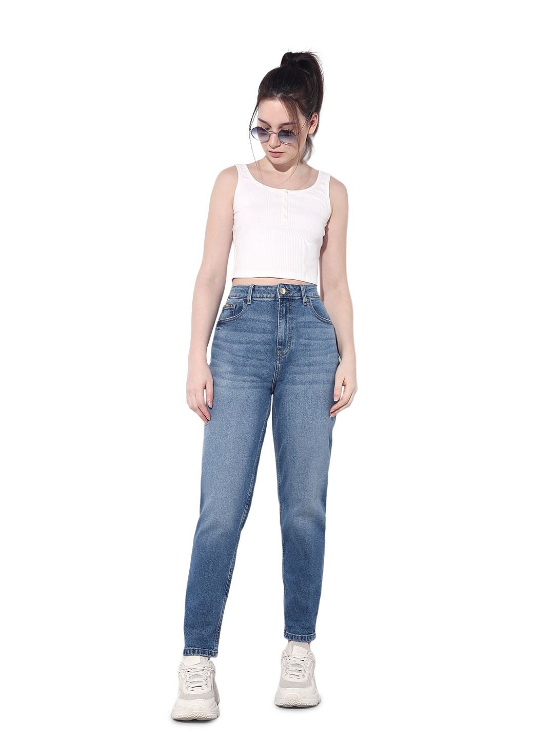 High Rise Best Place To Buy Mom Jeans No Boundaries Buy Stylish