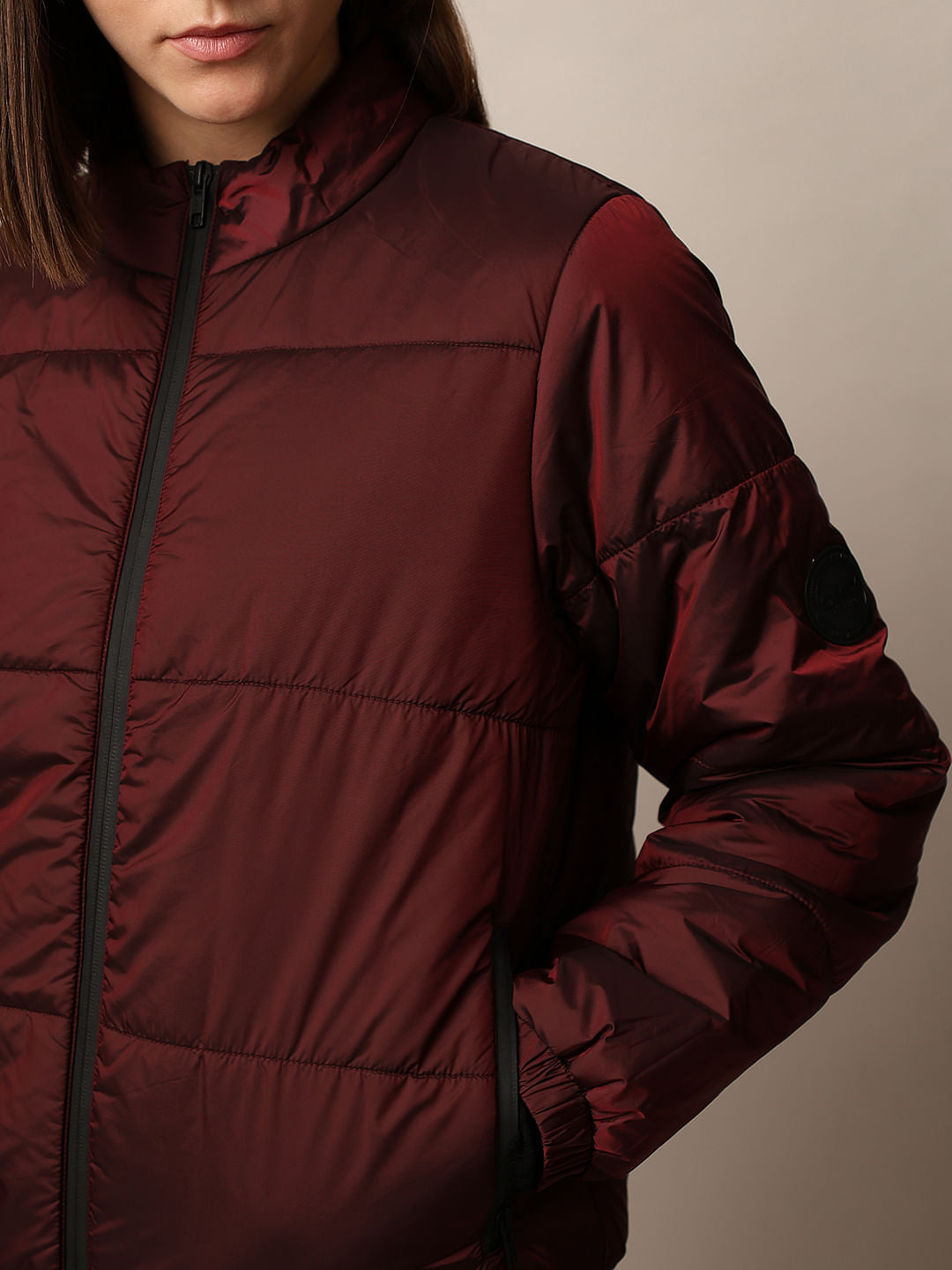 Maroon Puffer Jacket