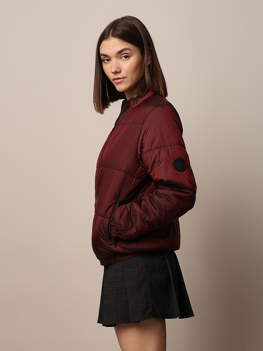 Maroon Puffer Jacket