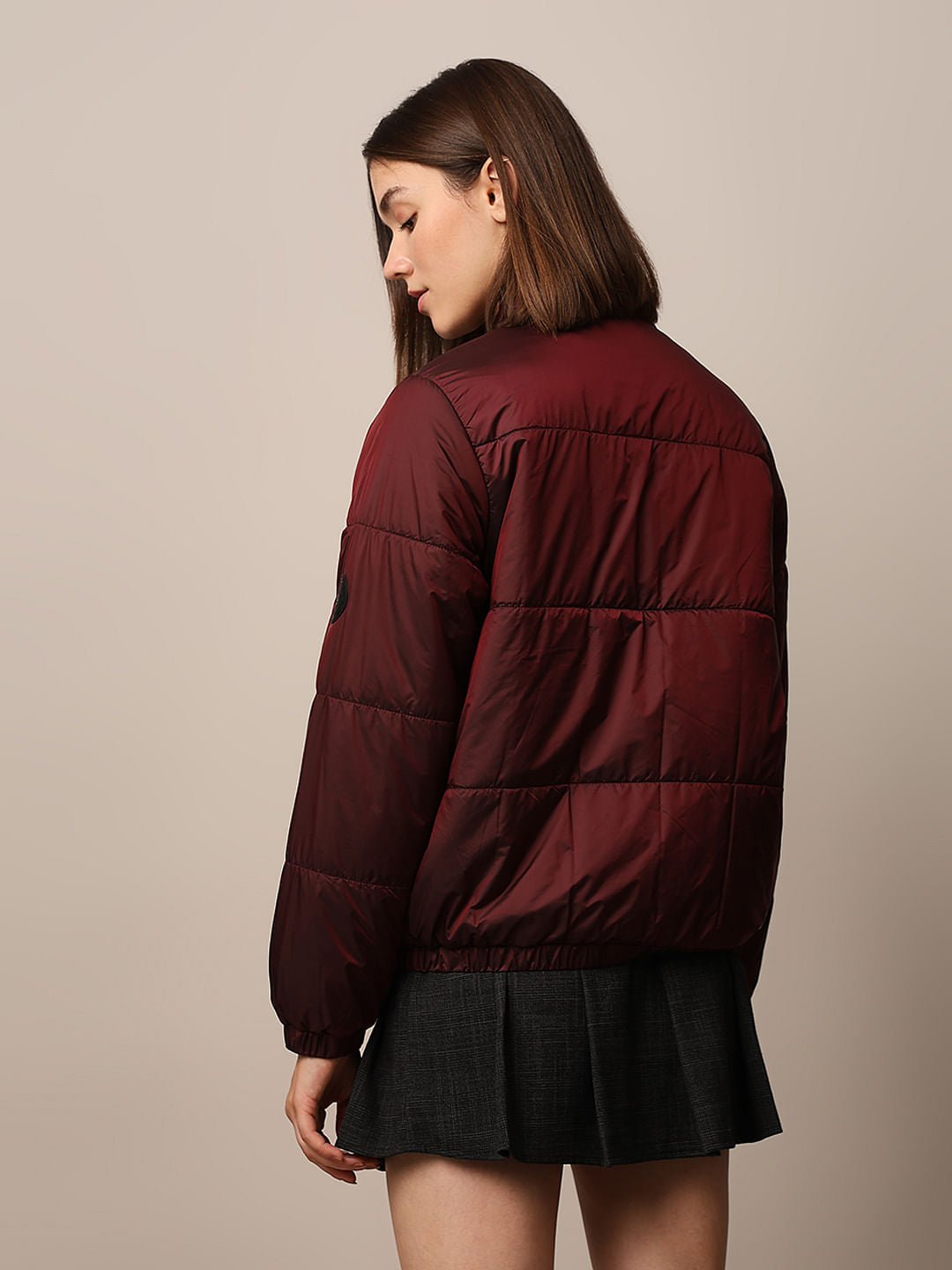 Maroon Puffer Jacket