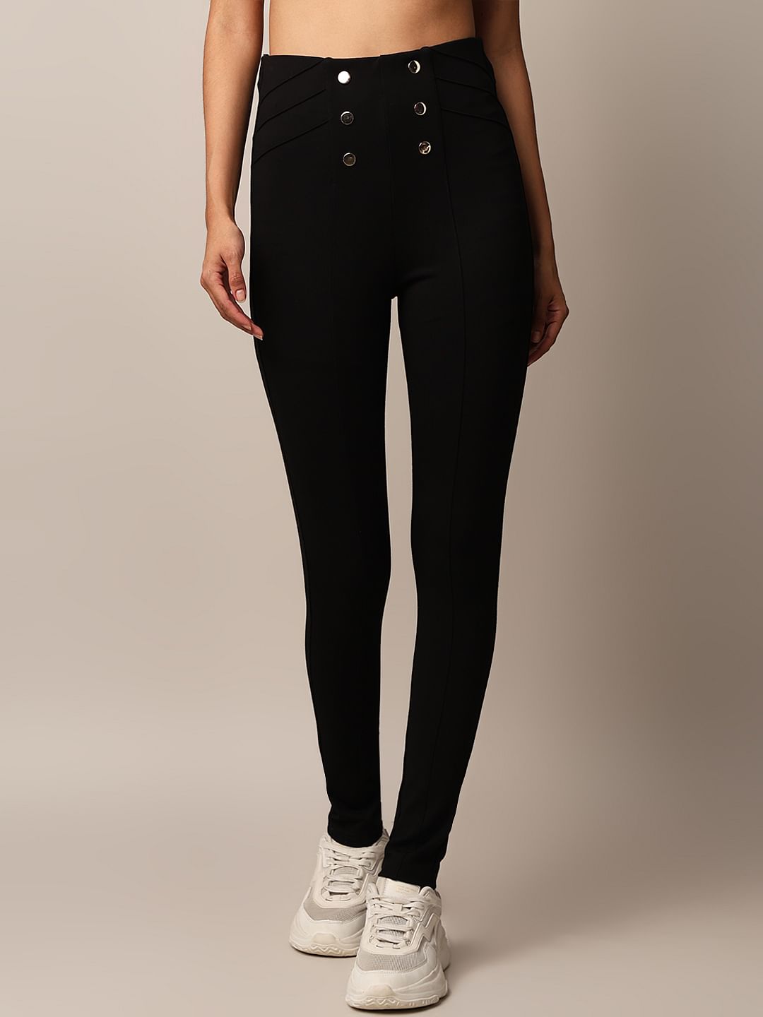Black High Rise Skinny Fit Leggings
