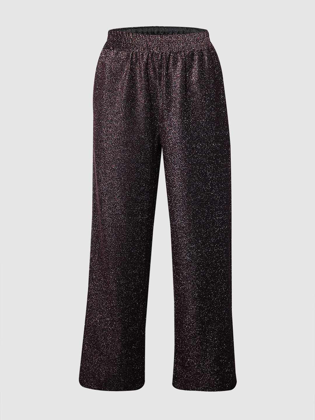 Burgundy Shimmer Co-Ord Set Pants