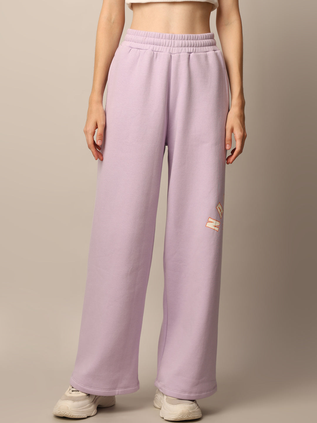 Purple Printed Sweatshirt & Sweatpants Set