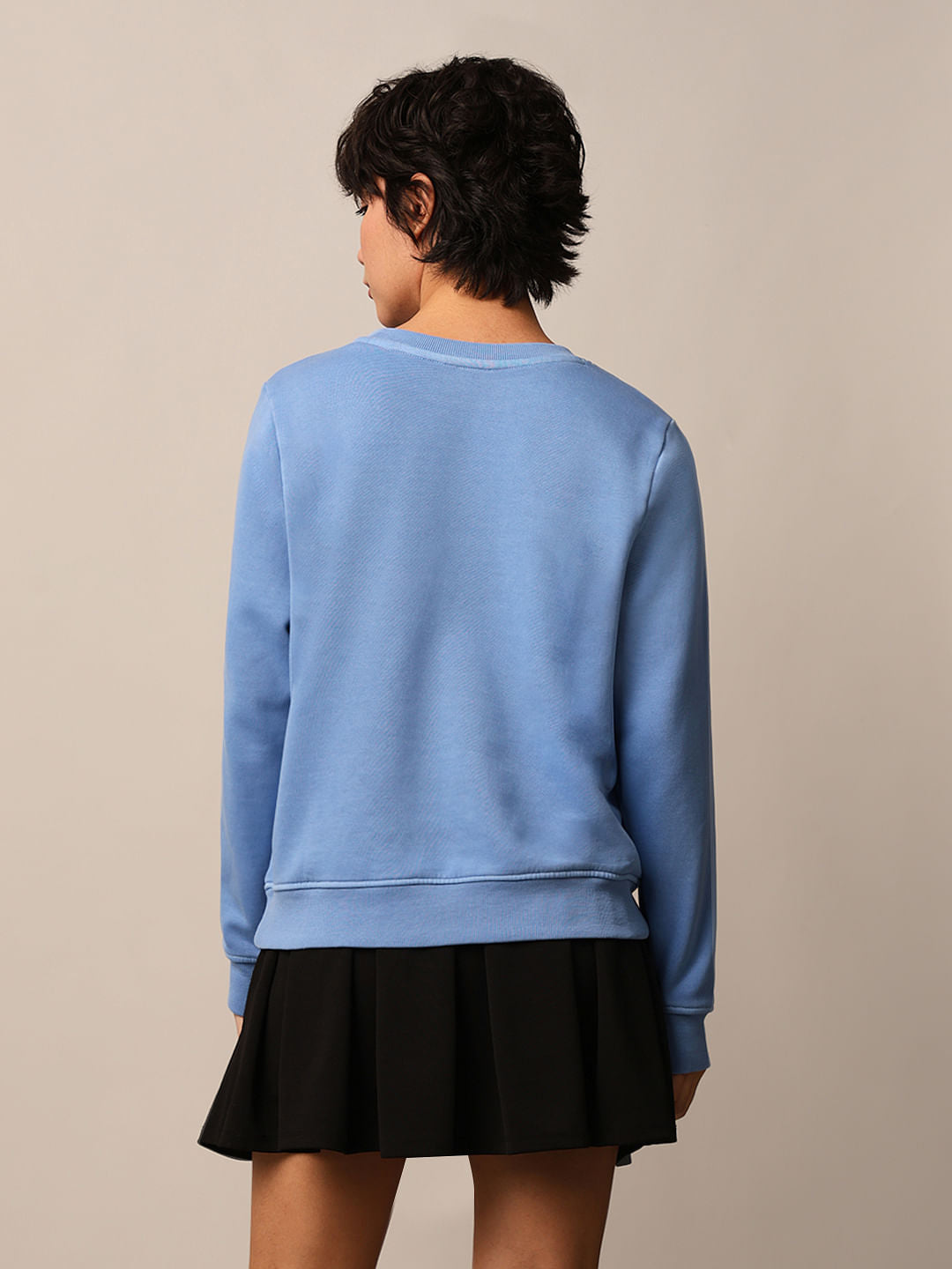 Blue Stud Detail Sweatshirt