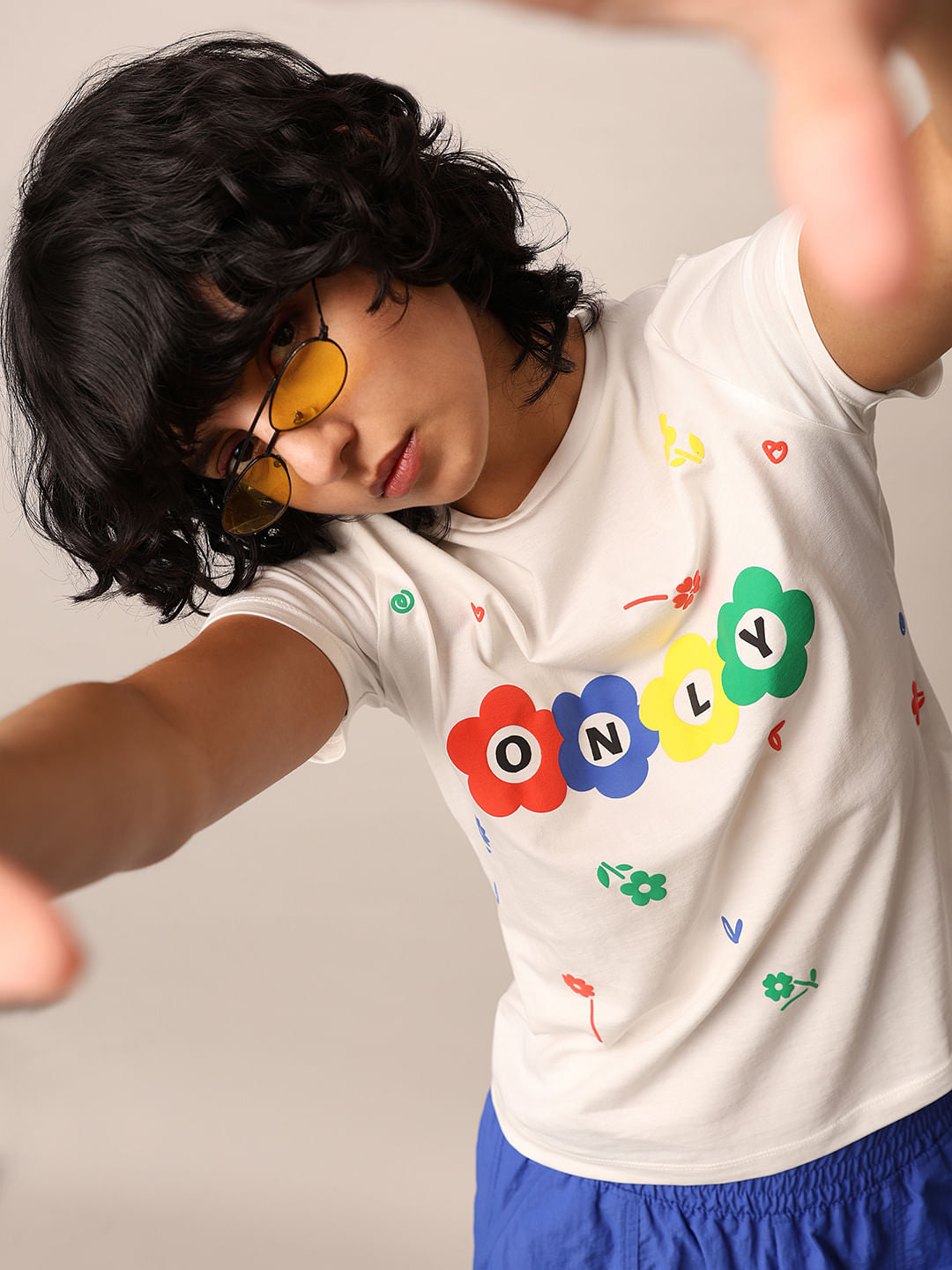 White Printed Cotton T-Shirt