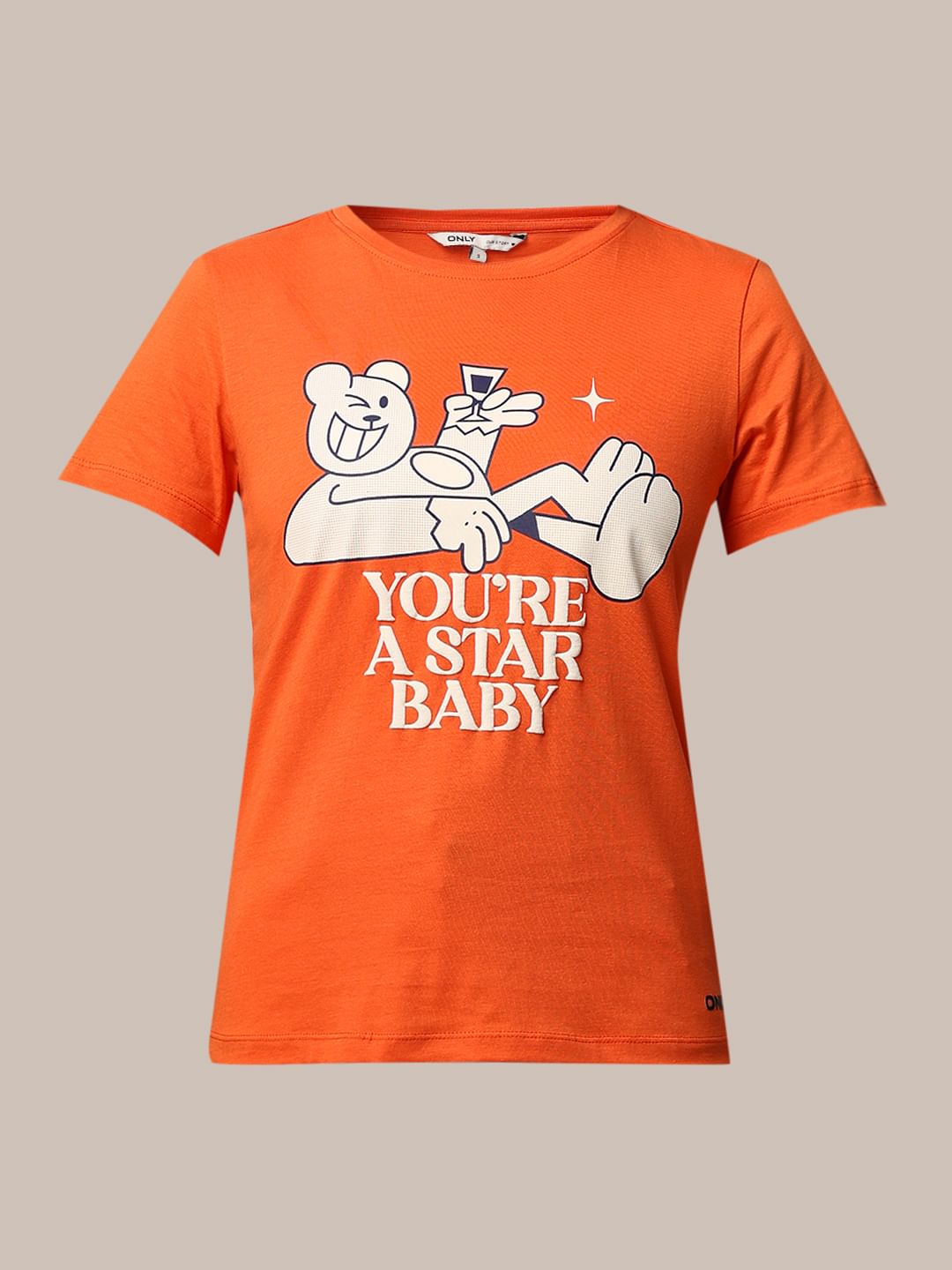 Red Printed Cotton T-Shirt