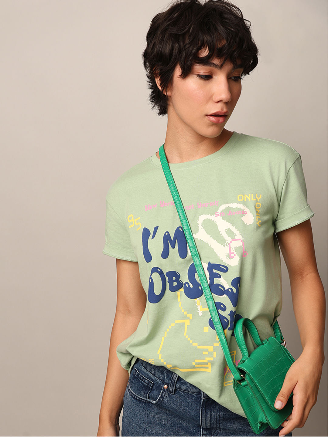 Green Graphic Print T-Shirt