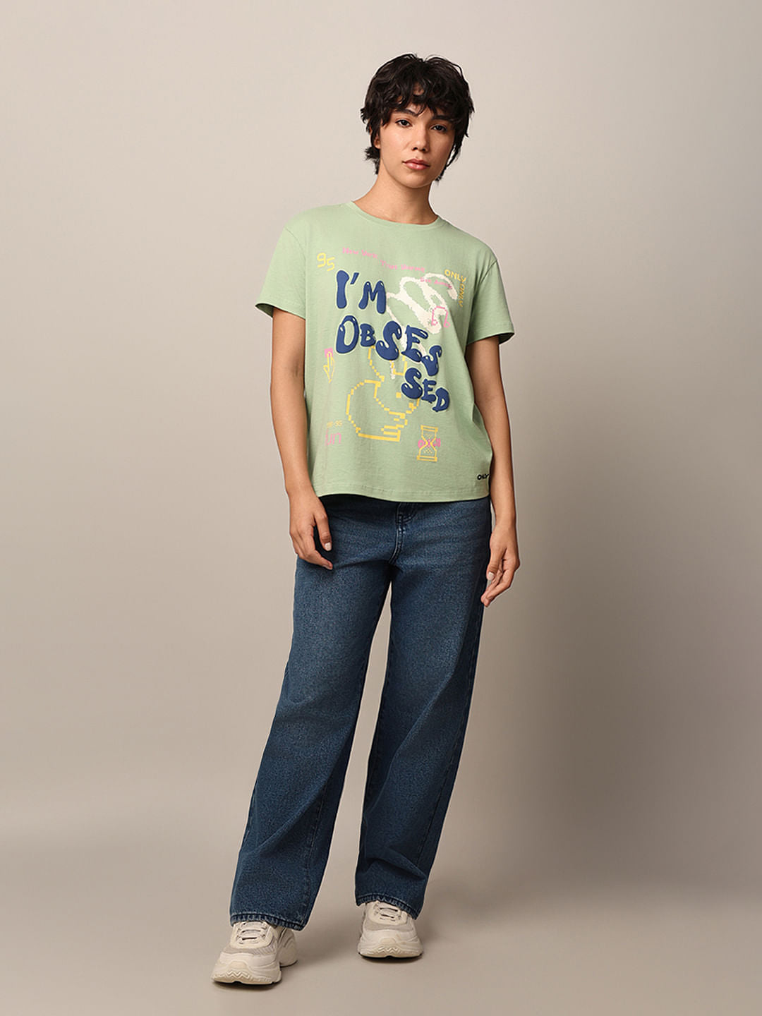 Green Graphic Print T-Shirt