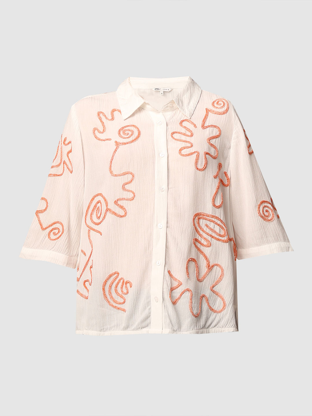 White Embroidered Shirt