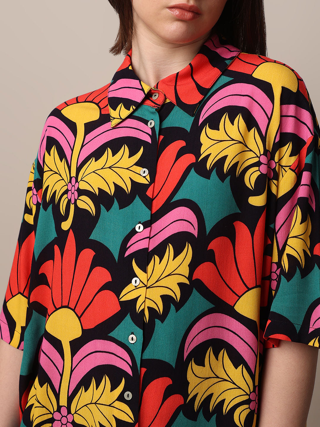 Black Printed Viscose Shirt