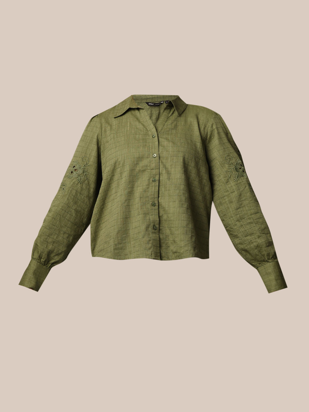 Green Embroidered Shirt