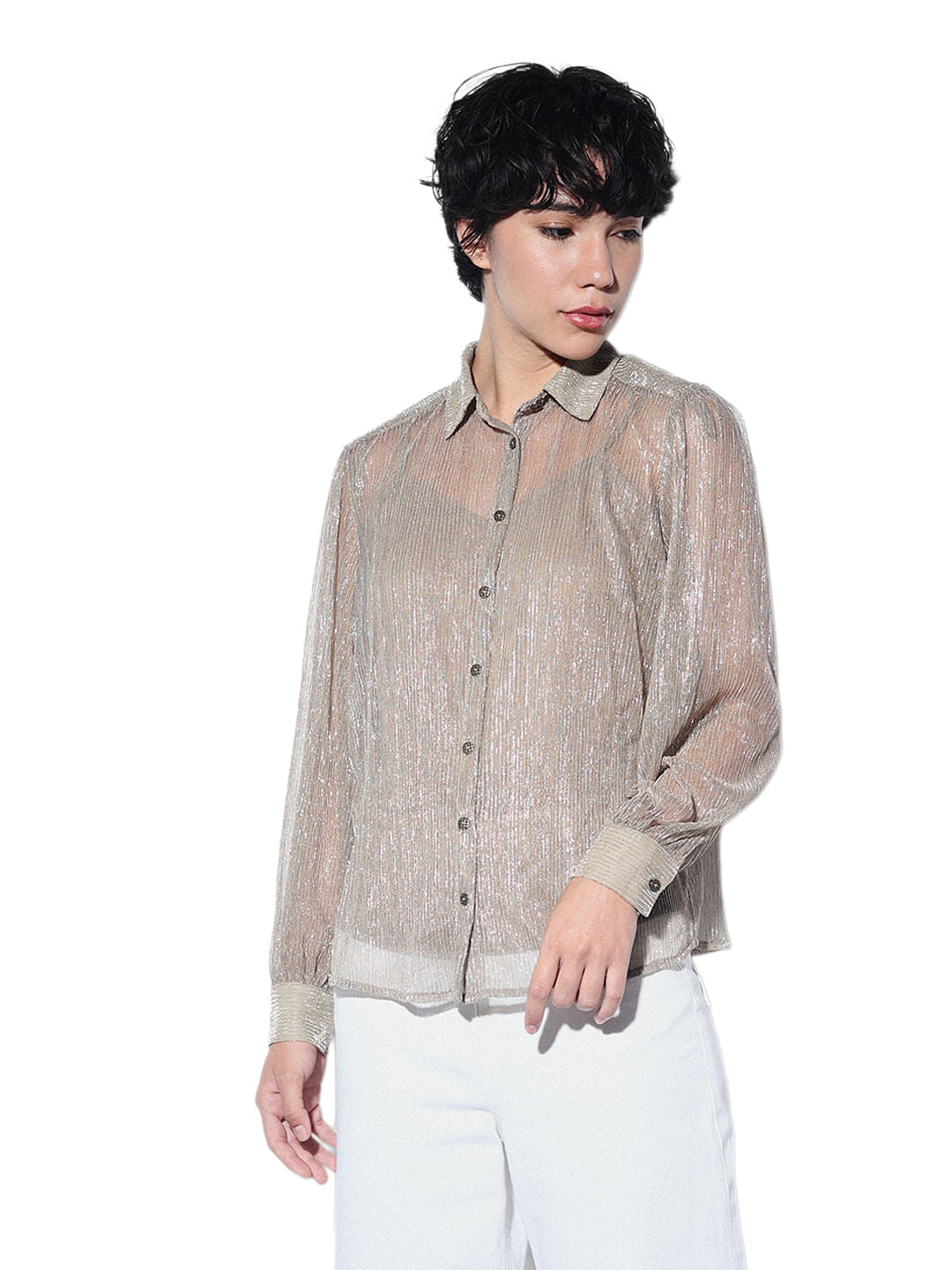 Metallic Shimmer Shirt