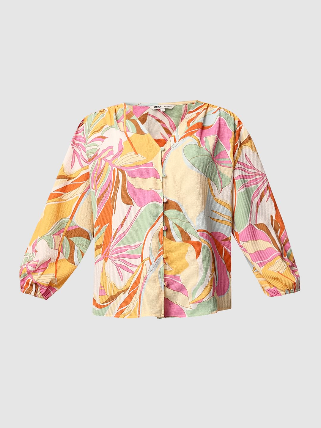 Multi-Colour Printed Crepe Top