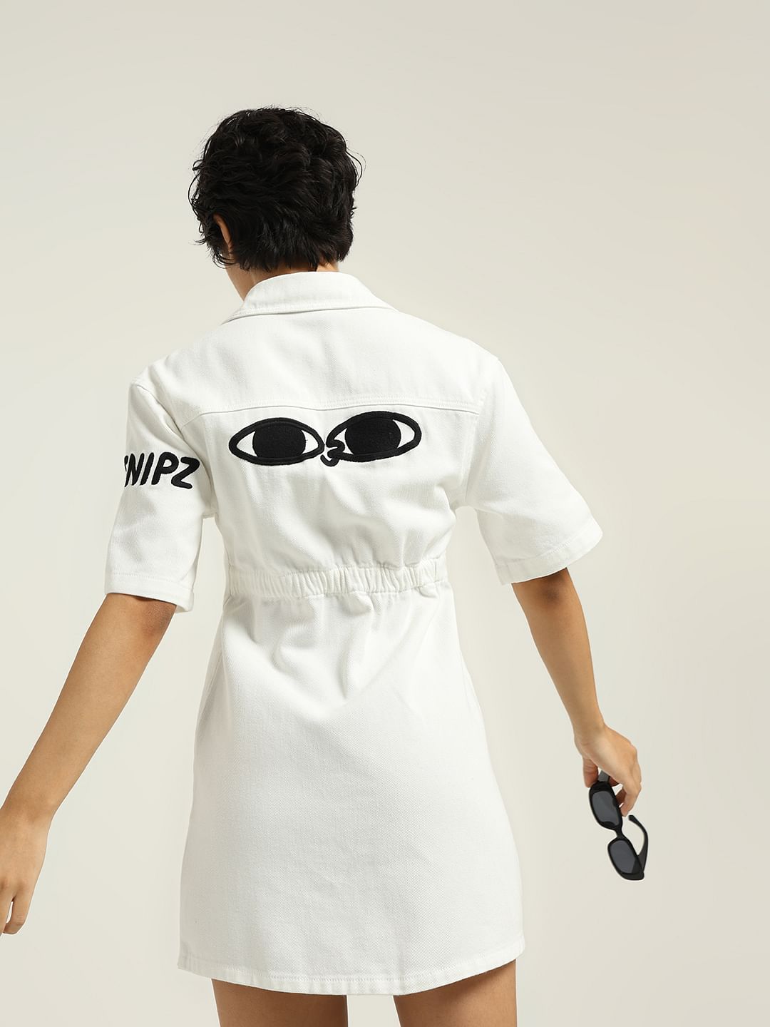 Ketnipz White Utility Shirt Dress