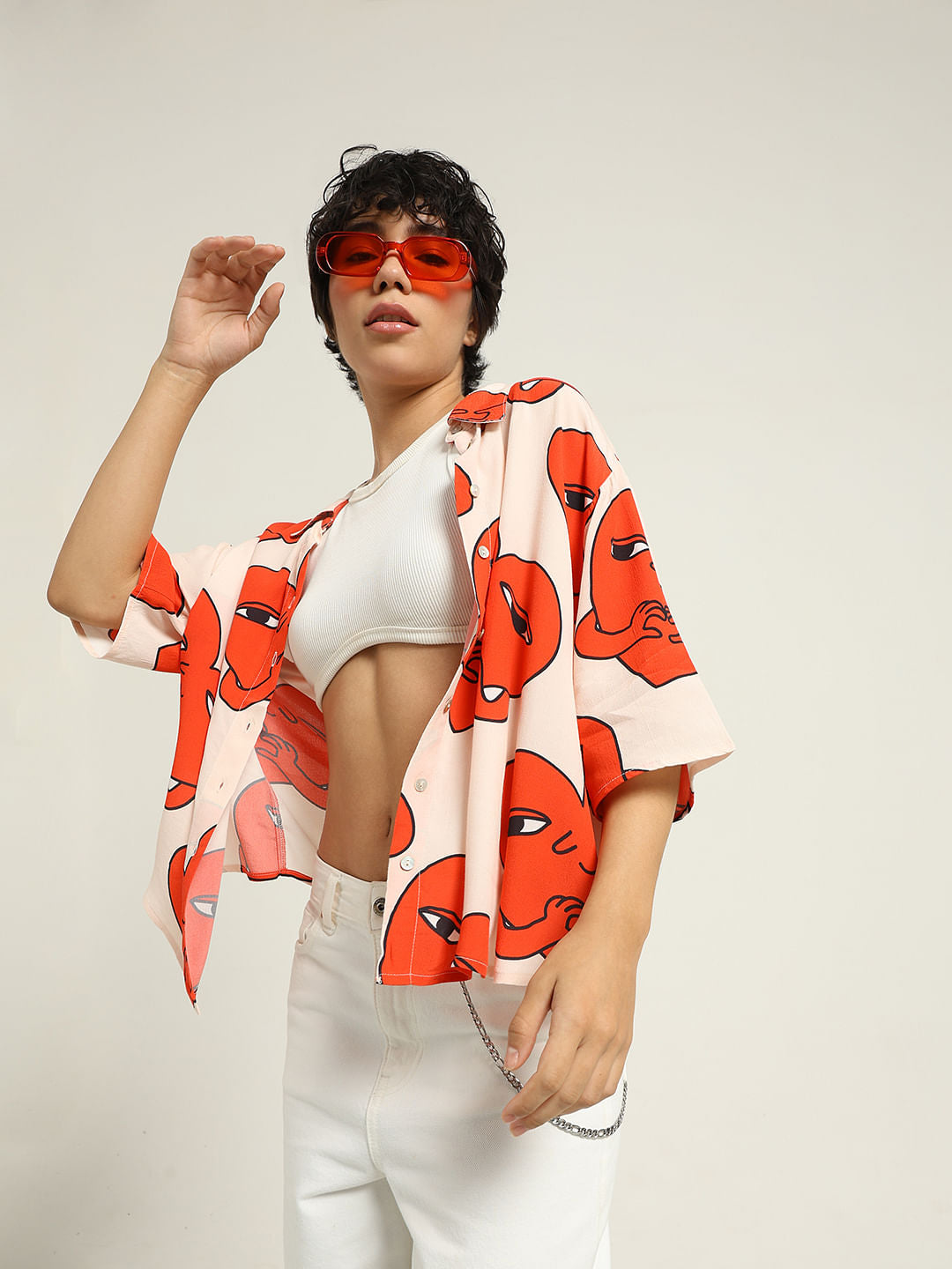 Ketnipz White Printed Shirt