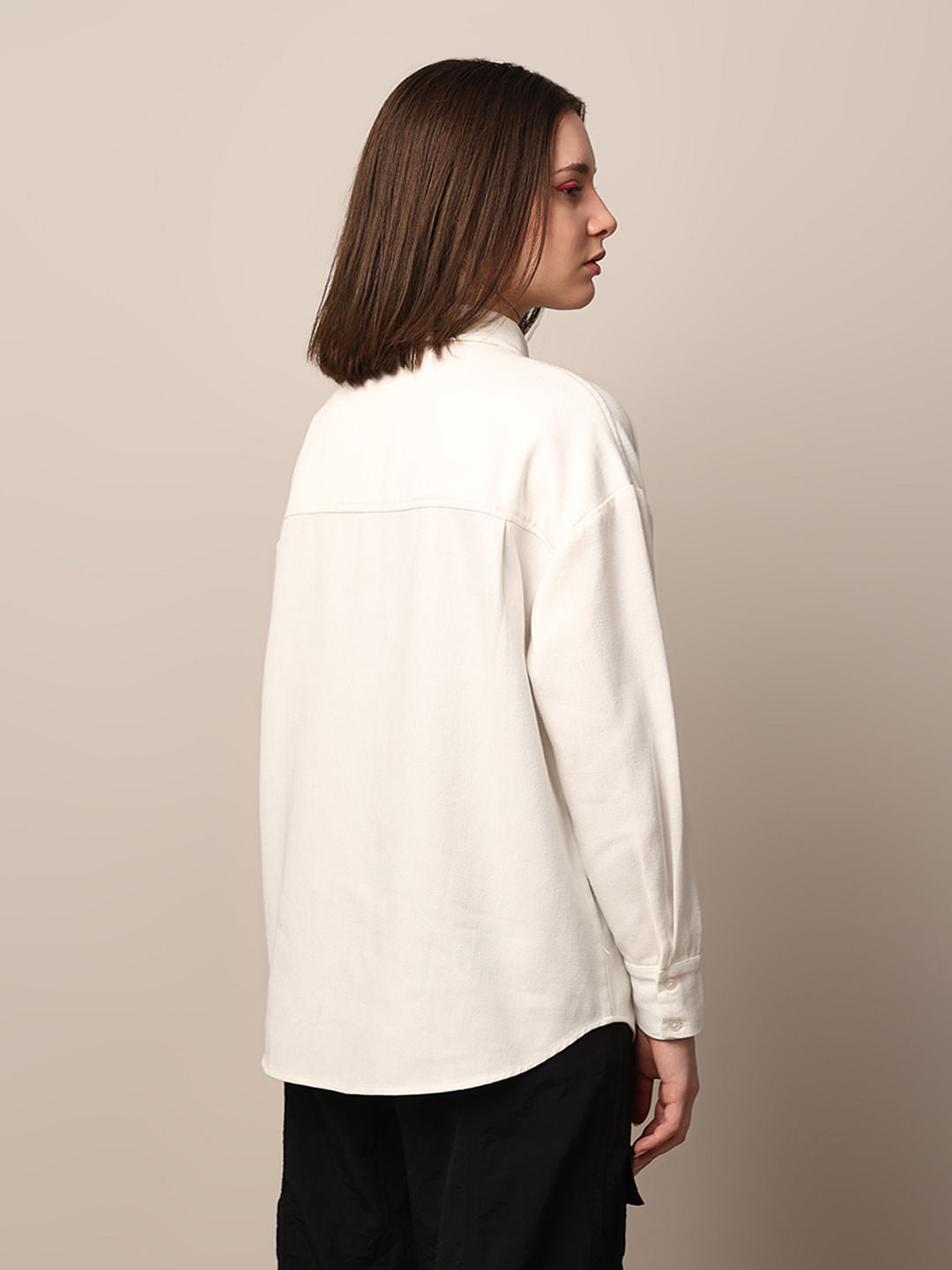 White Donald Duck Print Shirt