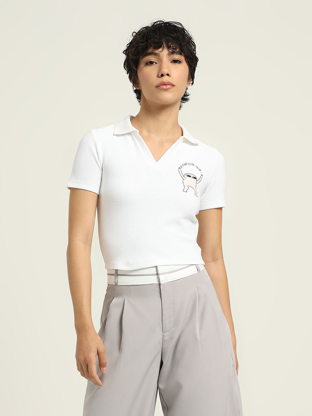 Ketnipz White Printed Polo