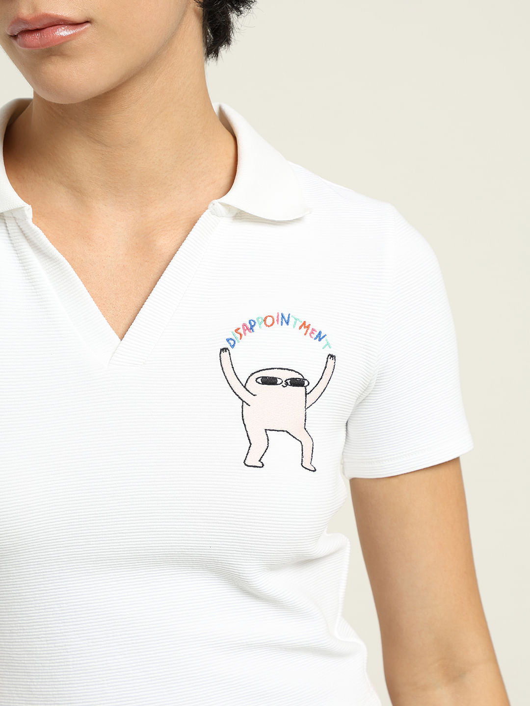 Ketnipz White Printed Polo