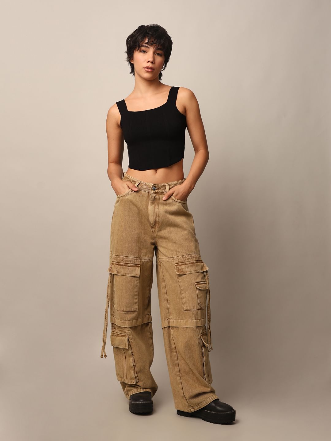 Black Fine Knit Corset Top