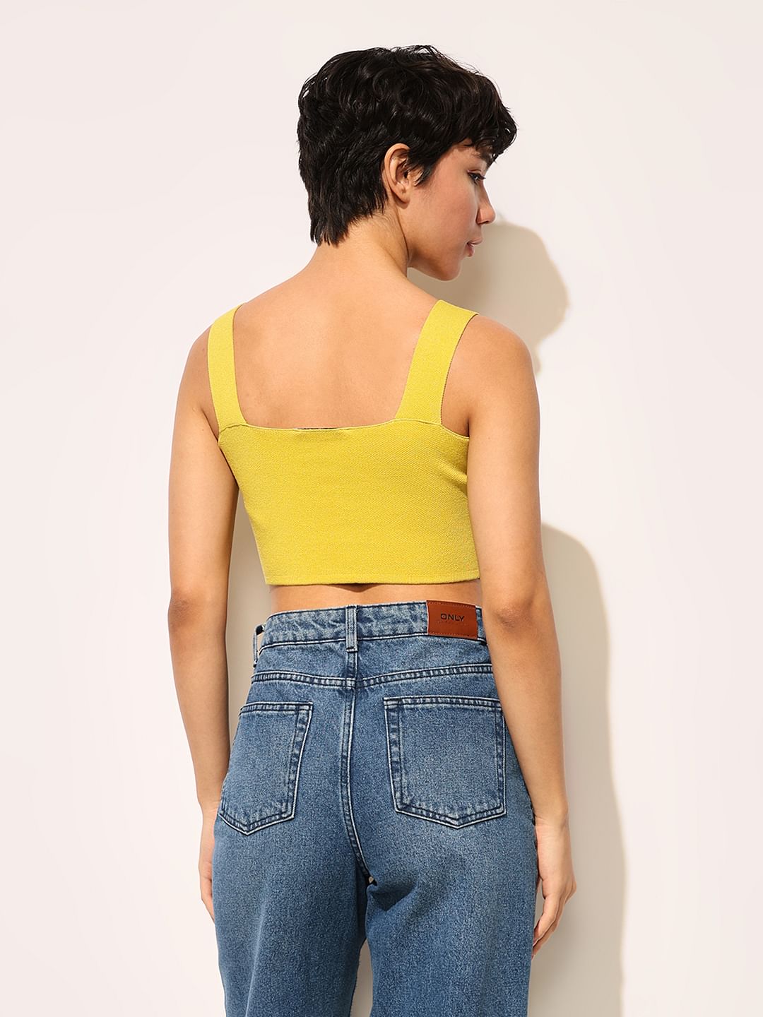 Yellow Short Fitted Corset Top