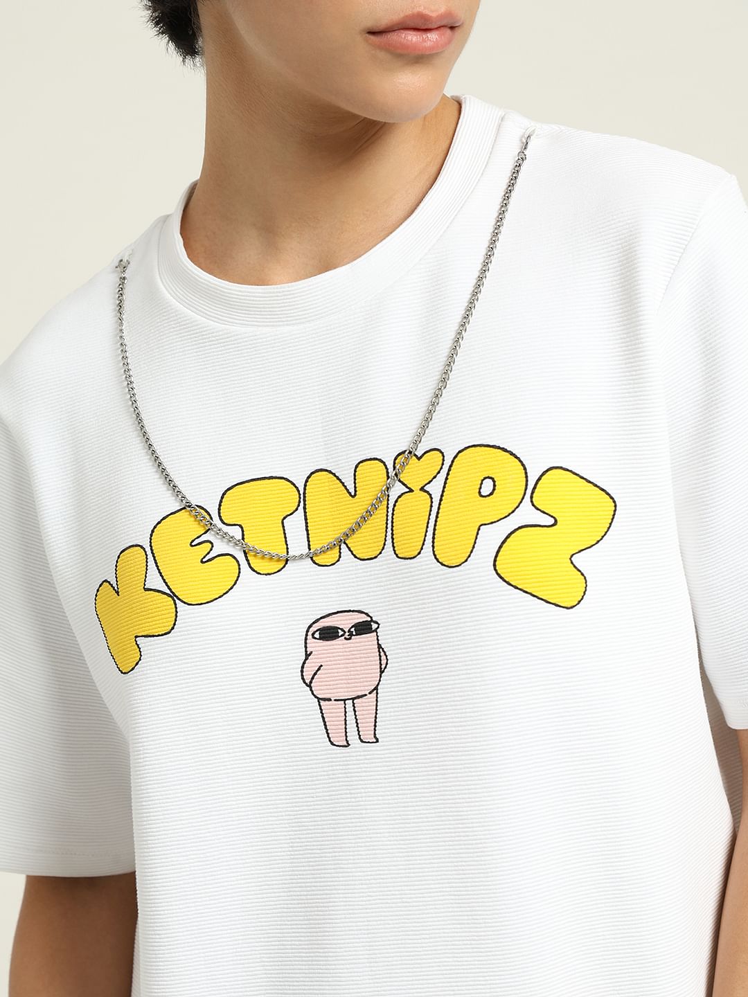 Ketnipz White Unisex Printed T-Shirt