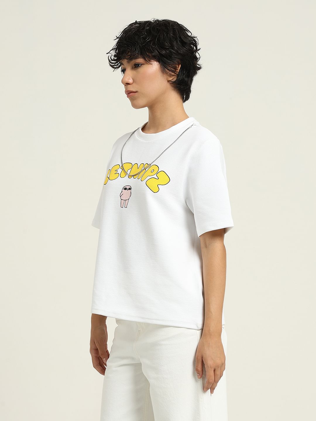 Ketnipz White Unisex Printed T-Shirt