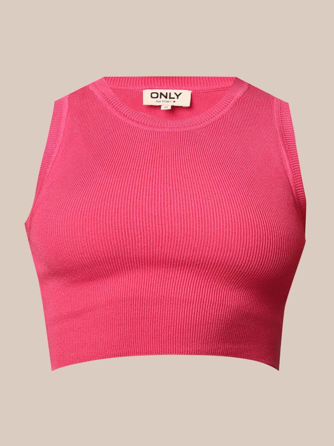 Pink Knitted Vest Top