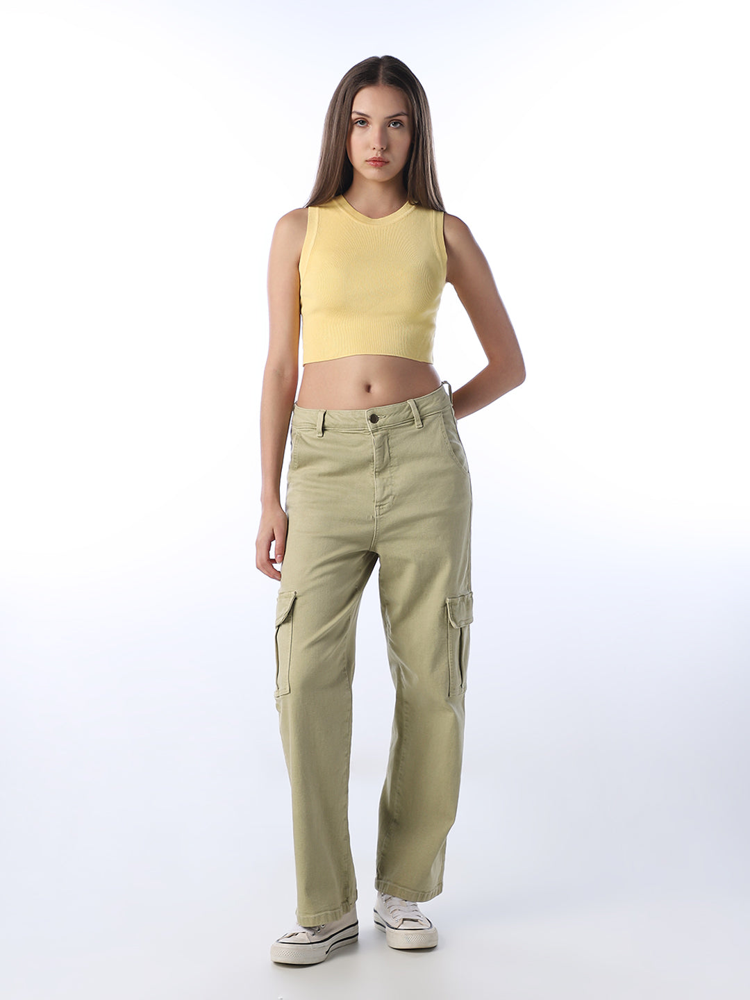 Cropped Ribbed Tank Top