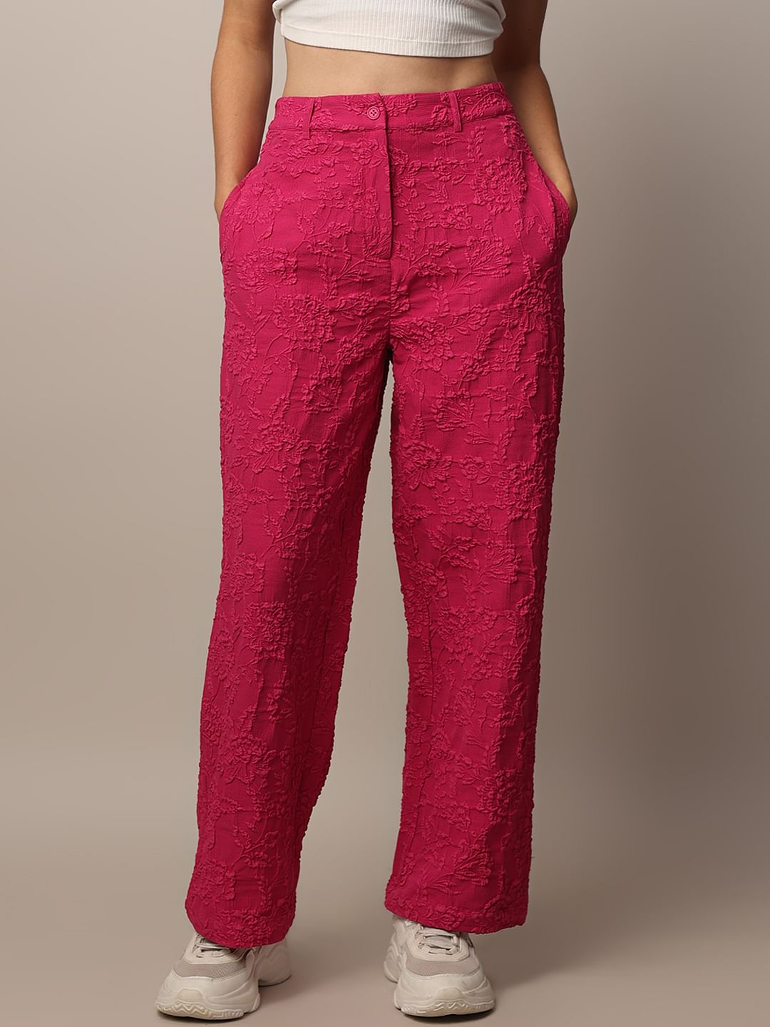 Pink Jacquard Pant