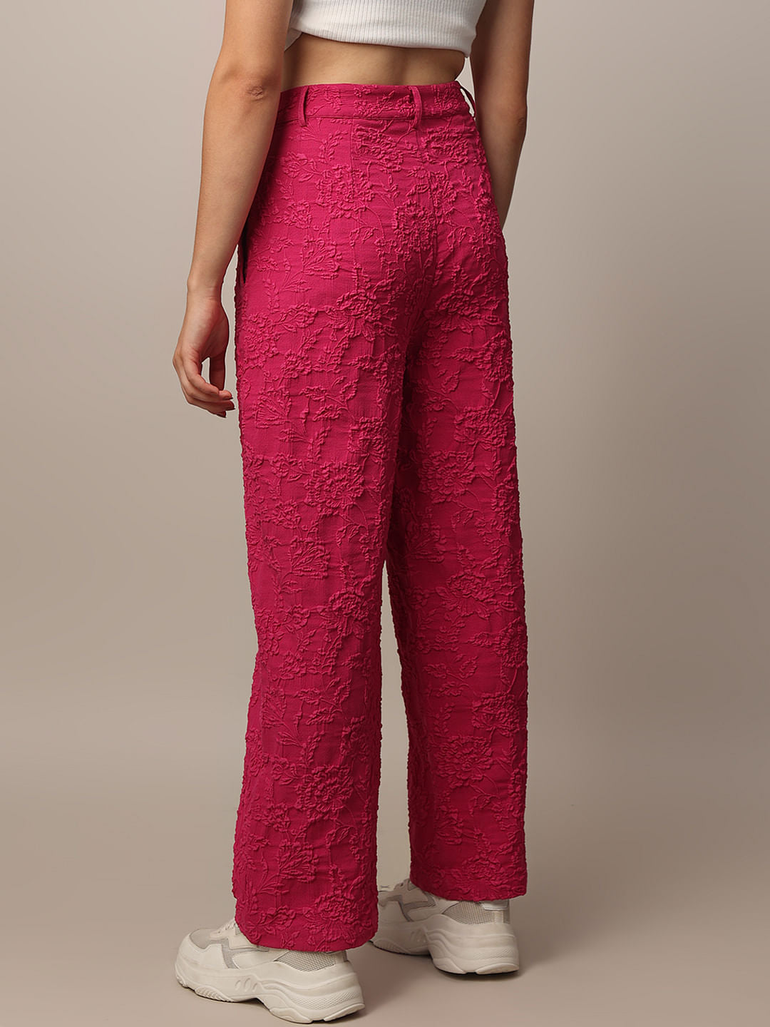 Pink Jacquard Pant