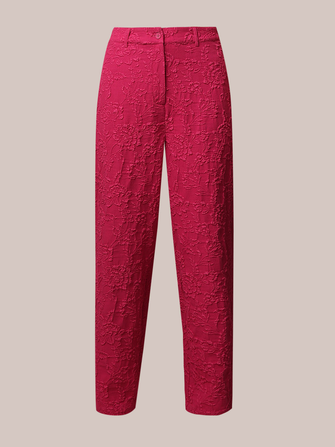 Pink Jacquard Pant
