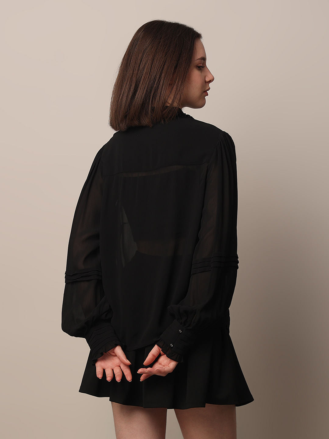 Black Embellished Shirt