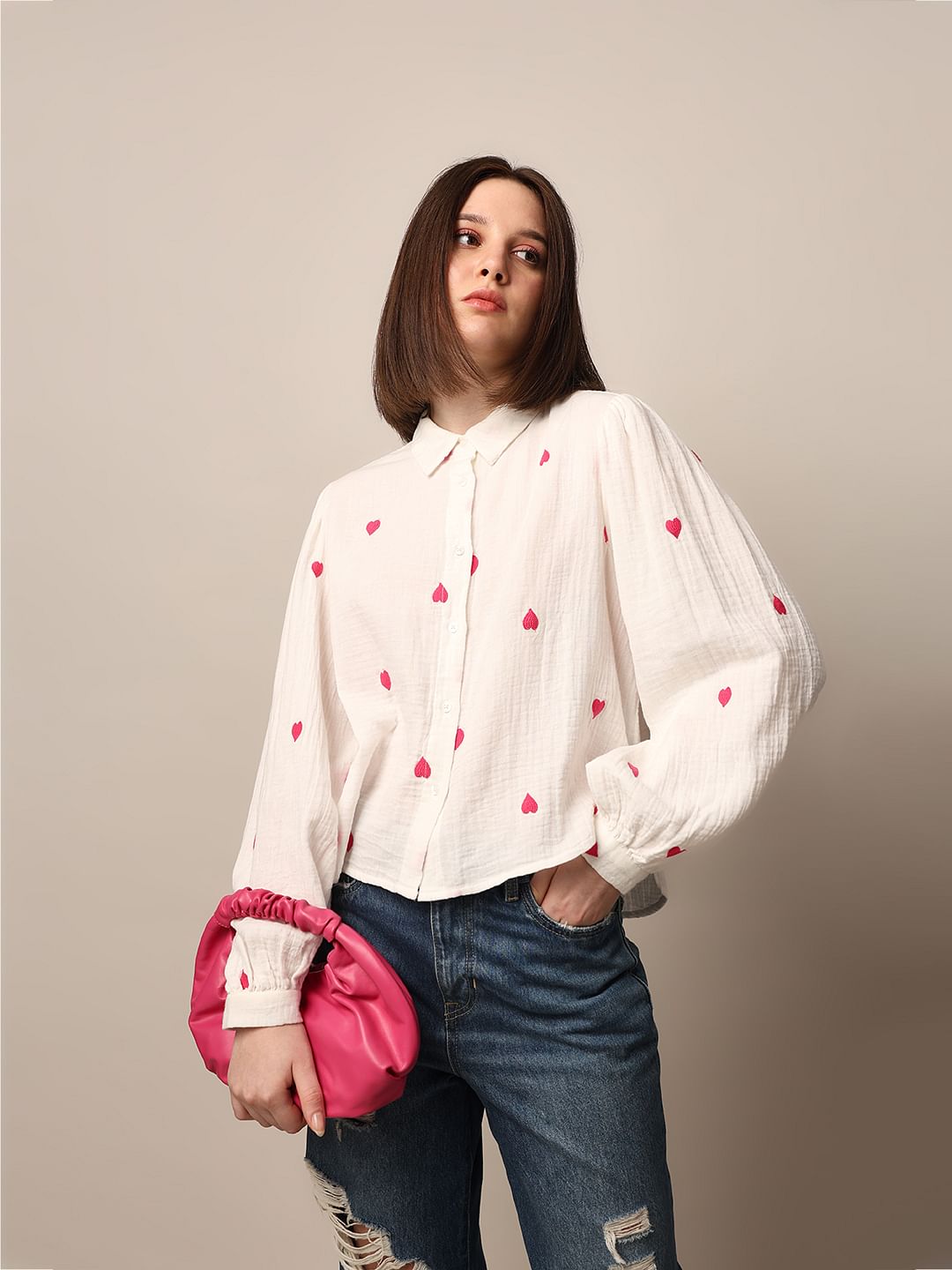 White Embroidered Shirt