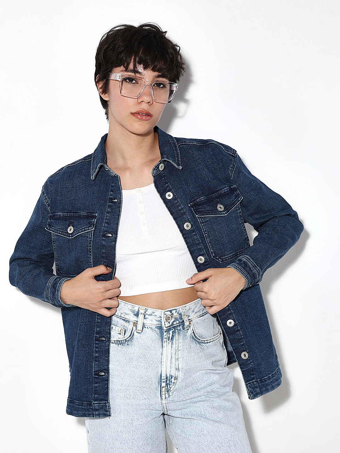 Blue Relaxed Denim Jacket
