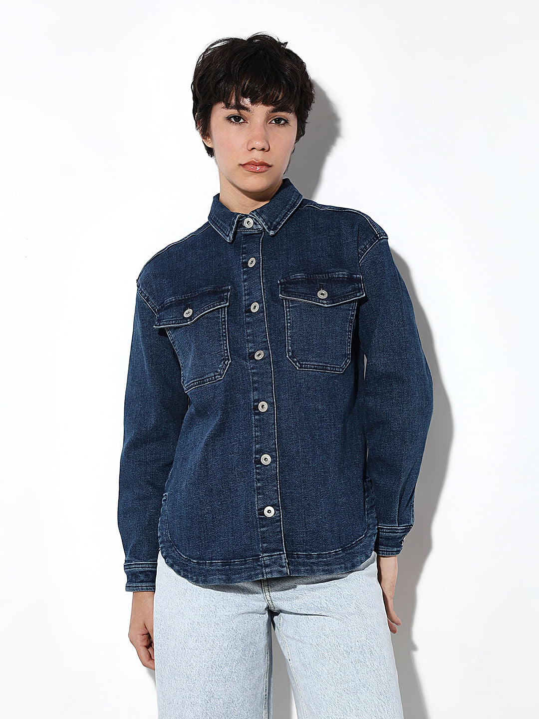 Blue Relaxed Denim Jacket