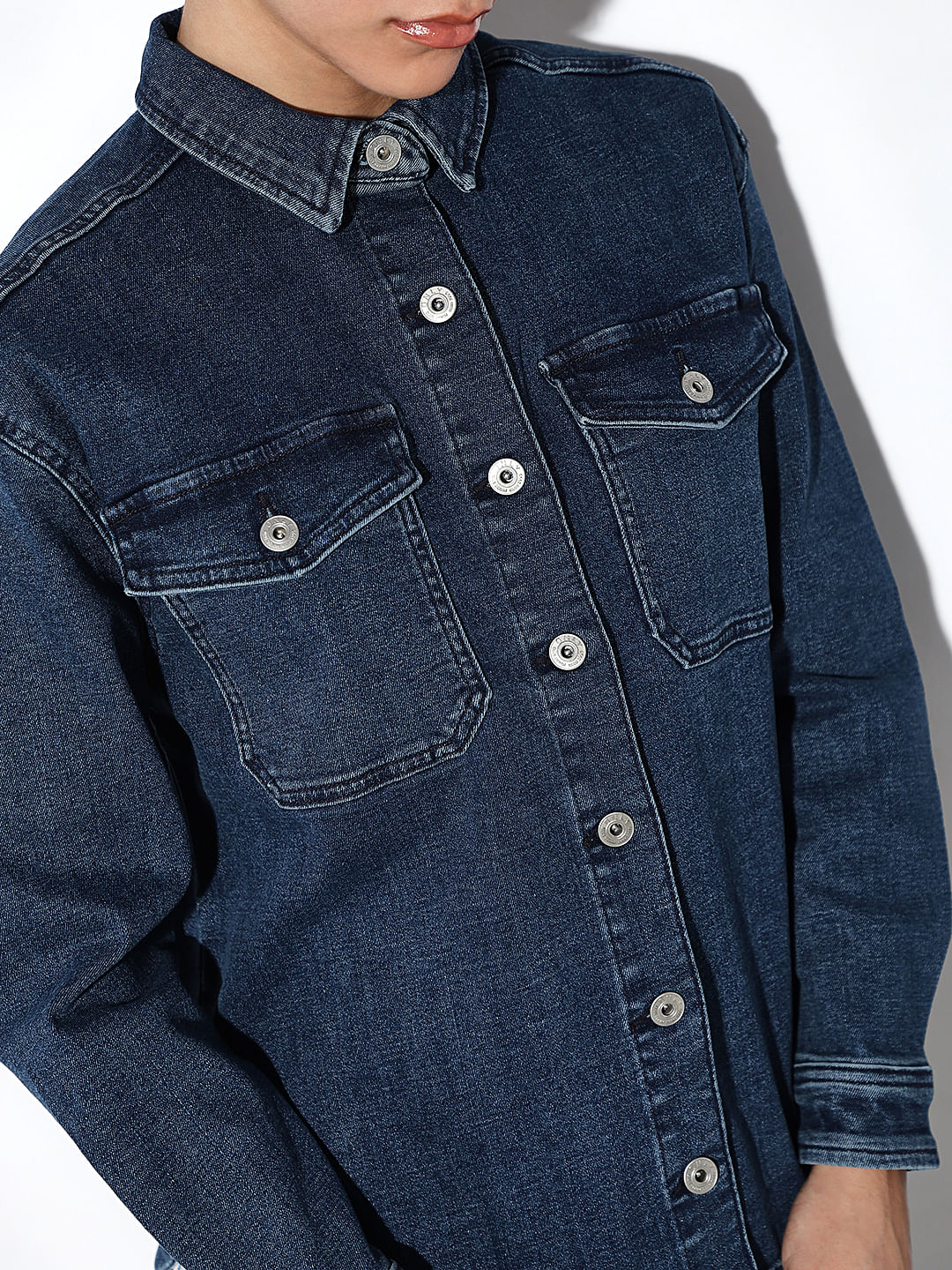 Blue Relaxed Denim Jacket