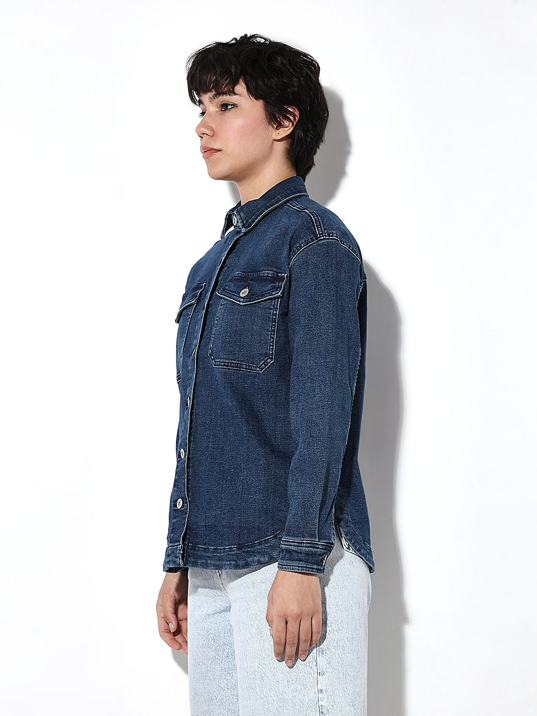 Blue Relaxed Denim Jacket