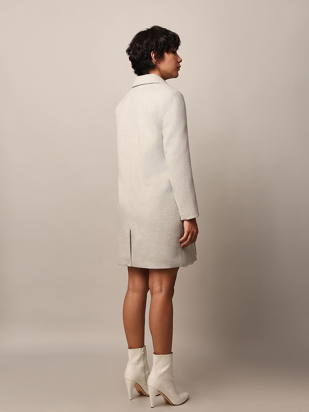 Light Grey Double Breasted Coat