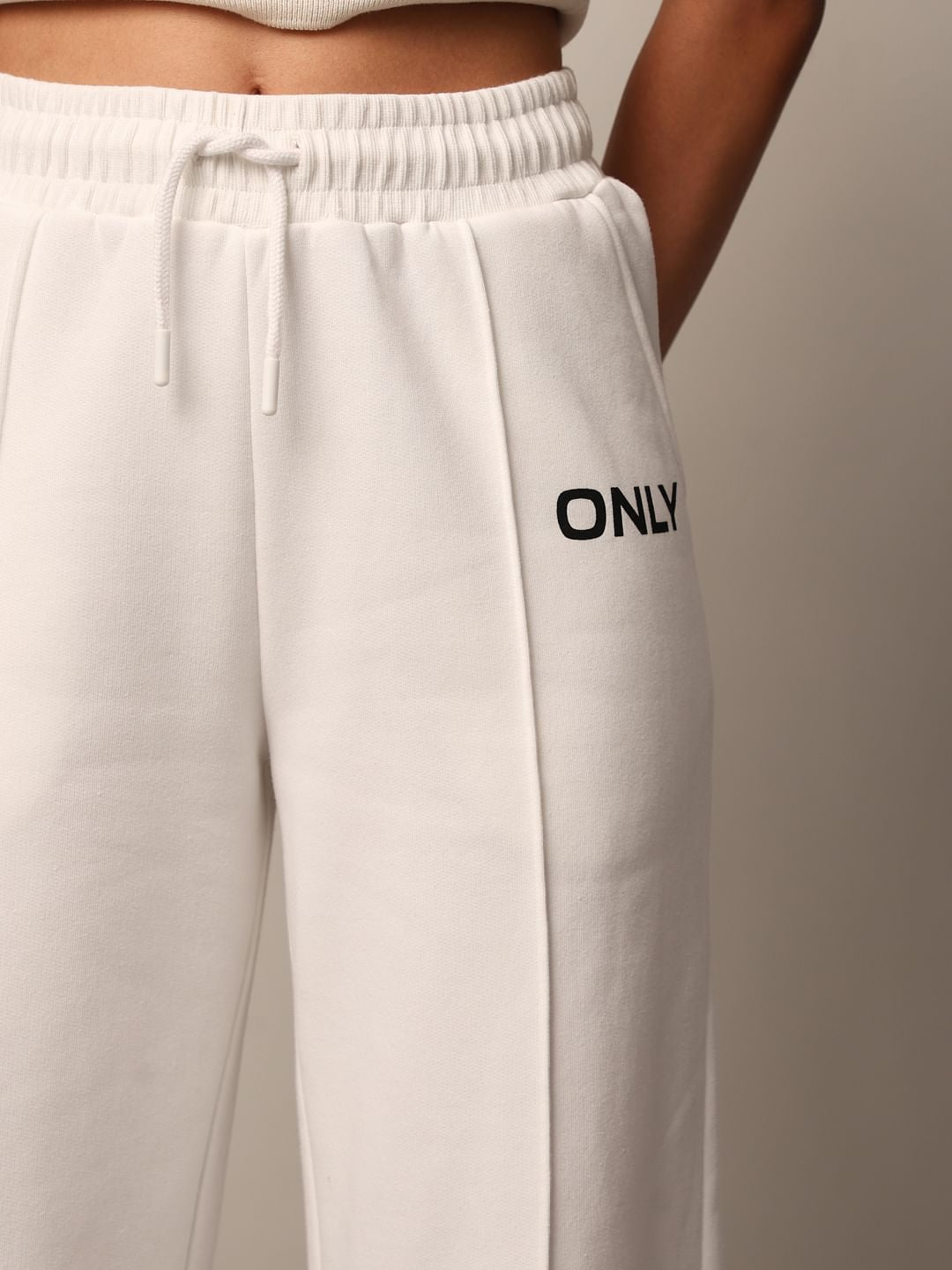 White Wide Leg Sweatpants