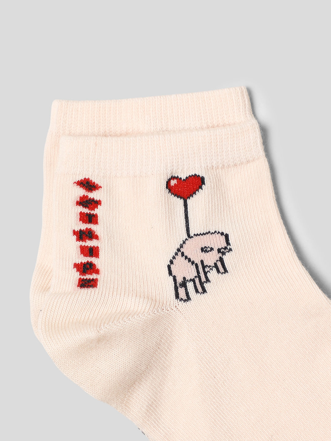 Ketnipz Pack Of 2 Printed Knitted Socks - Pink