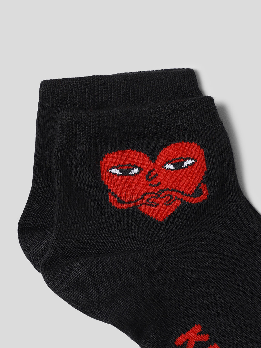Ketnipz Pack Of 2 Printed Knitted Socks - Black