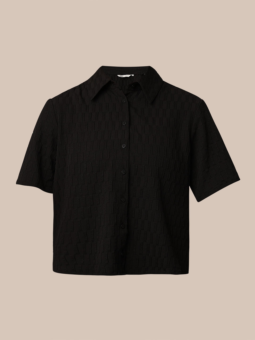 Black Textured Shirt